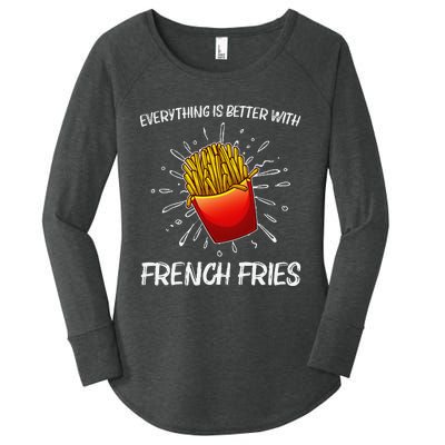 Cool Fries For French Fry Lover Fast Food Lovers Women's Perfect Tri Tunic Long Sleeve Shirt