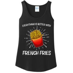 Cool Fries For French Fry Lover Fast Food Lovers Ladies Essential Tank