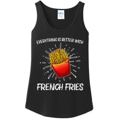 Cool Fries For French Fry Lover Fast Food Lovers Ladies Essential Tank