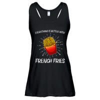 Cool Fries For French Fry Lover Fast Food Lovers Ladies Essential Flowy Tank