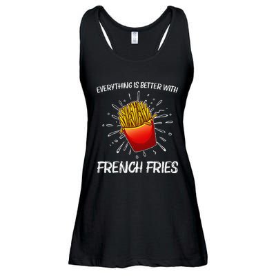 Cool Fries For French Fry Lover Fast Food Lovers Ladies Essential Flowy Tank