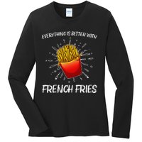 Cool Fries For French Fry Lover Fast Food Lovers Ladies Long Sleeve Shirt