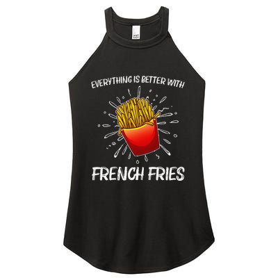 Cool Fries For French Fry Lover Fast Food Lovers Women's Perfect Tri Rocker Tank