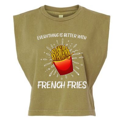 Cool Fries For French Fry Lover Fast Food Lovers Garment-Dyed Women's Muscle Tee