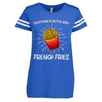 Cool Fries For French Fry Lover Fast Food Lovers Enza Ladies Jersey Football T-Shirt