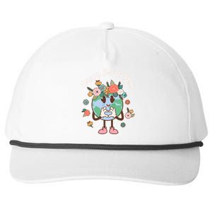 Cute Flower Floral Happy Earth Day Snapback Five-Panel Rope Hat