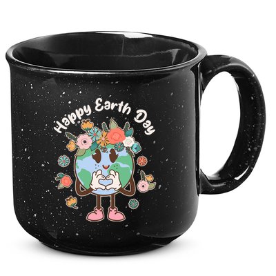 Cute Flower Floral Happy Earth Day 15oz Campfire Ceramic Mug