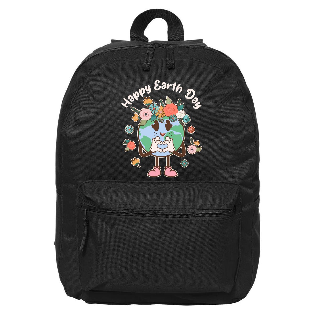Cute Flower Floral Happy Earth Day 16 in Basic Backpack