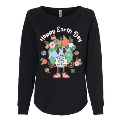 Cute Flower Floral Happy Earth Day Womens California Wash Sweatshirt