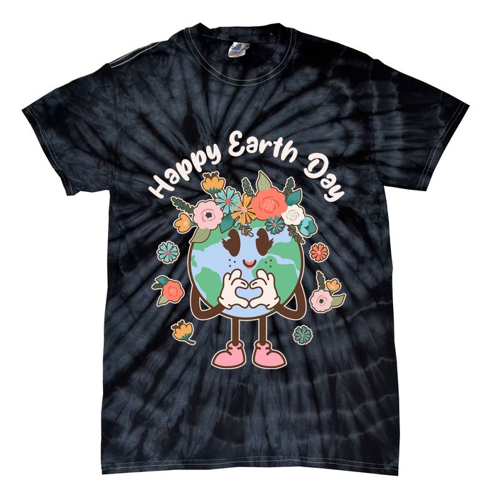 Cute Flower Floral Happy Earth Day Tie-Dye T-Shirt