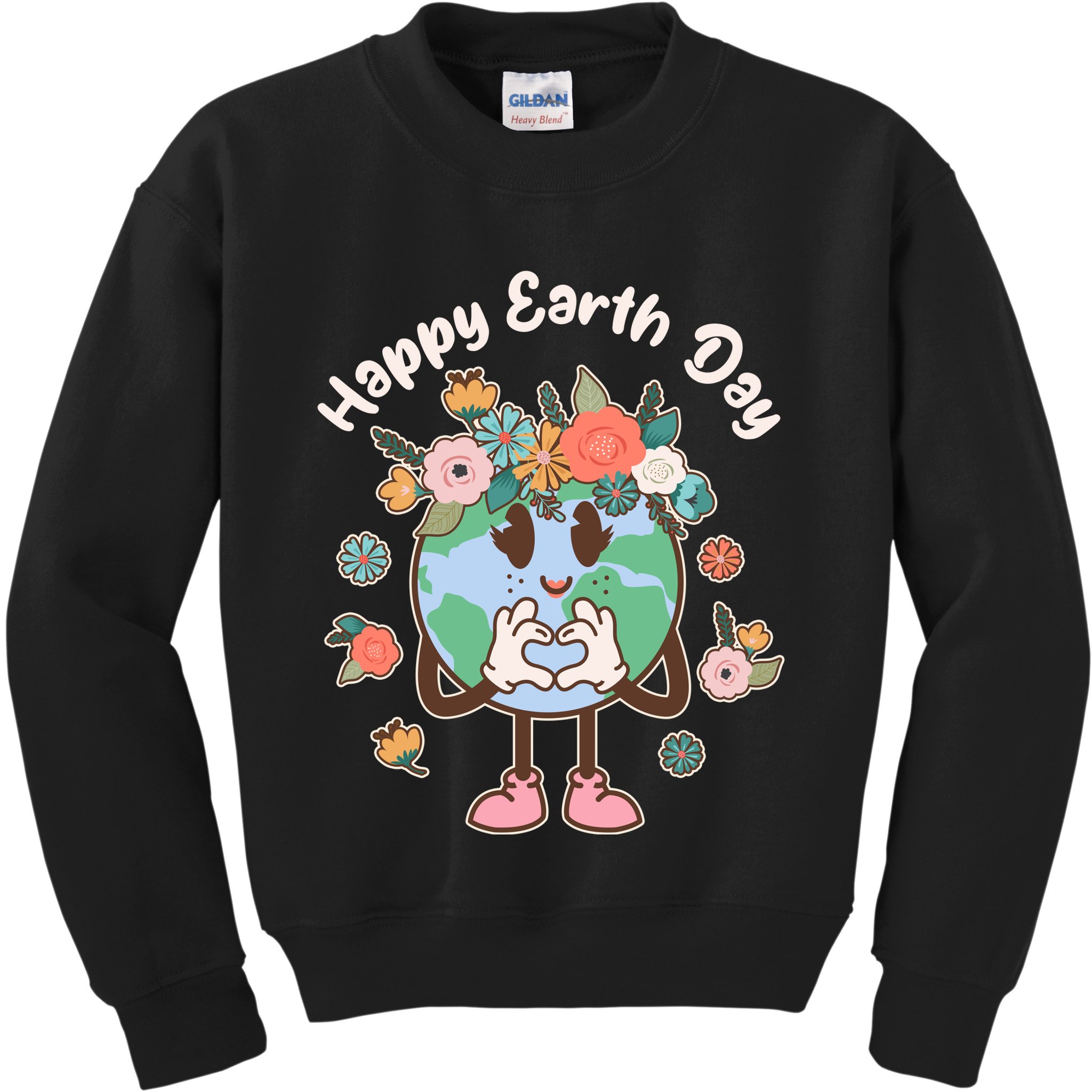 Cute Flower Floral Happy Earth Day Kids Sweatshirt