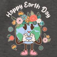 Cute Flower Floral Happy Earth Day Vector Backpack
