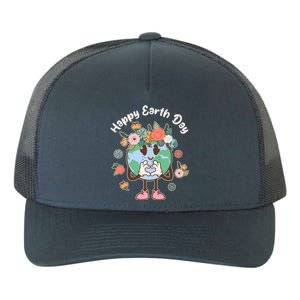 Cute Flower Floral Happy Earth Day Yupoong Adult 5-Panel Trucker Hat