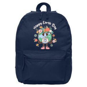 Cute Flower Floral Happy Earth Day 16 in Basic Backpack