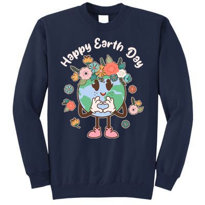 Cute Flower Floral Happy Earth Day Tall Sweatshirt