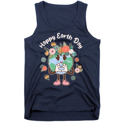 Cute Flower Floral Happy Earth Day Tank Top