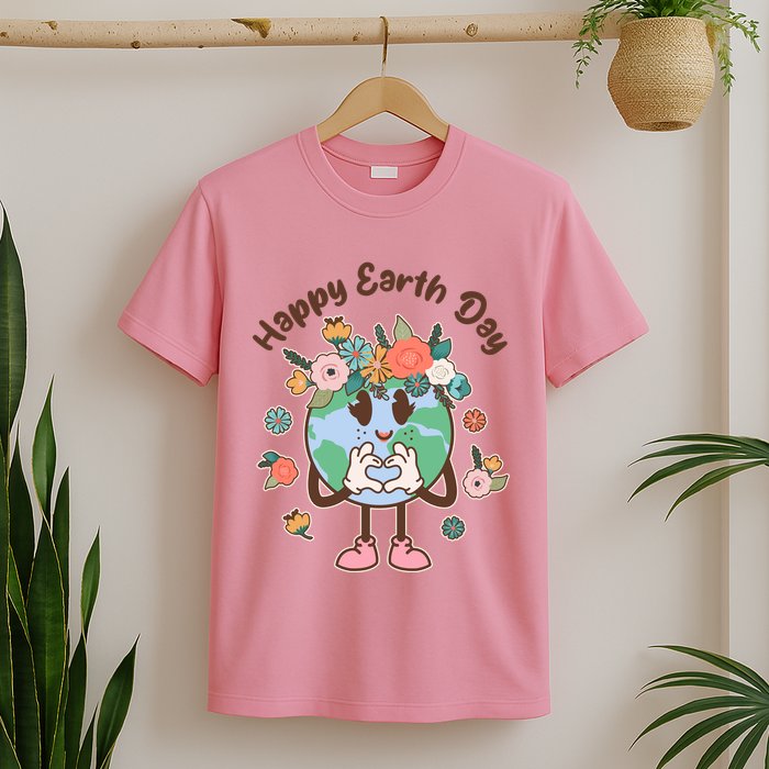 Cute Flower Floral Happy Earth Day T-Shirt