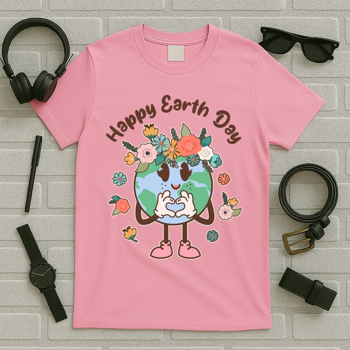 Cute Flower Floral Happy Earth Day T-Shirt