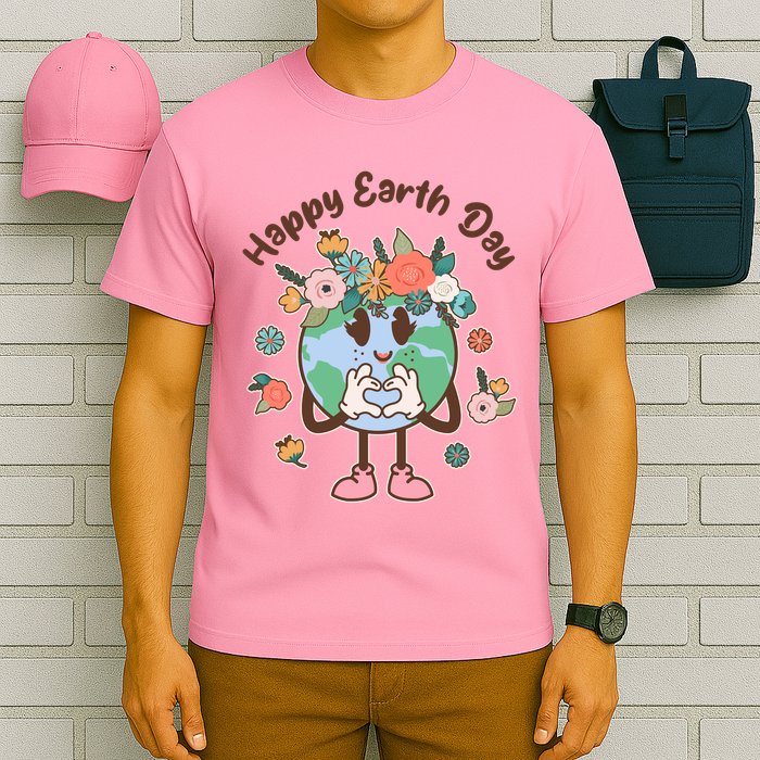 Cute Flower Floral Happy Earth Day T-Shirt