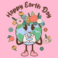 Cute Flower Floral Happy Earth Day T-Shirt