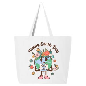 Cute Flower Floral Happy Earth Day 25L Jumbo Tote