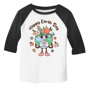 Cute Flower Floral Happy Earth Day Toddler Fine Jersey T-Shirt