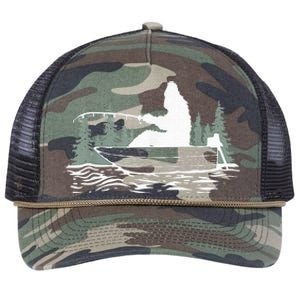 Cool Fishing Fisher M.E.N Retro Rope Trucker Hat Cap