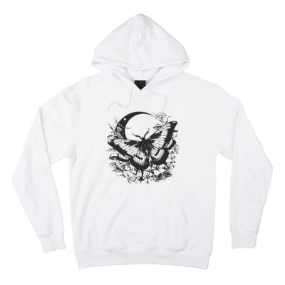 Cute Fairycore Floral Moth Aesthetic Women Graphic Hoodie