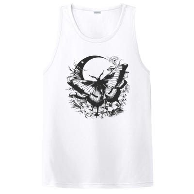 Cute Fairycore Floral Moth Aesthetic Women Graphic PosiCharge Competitor Tank