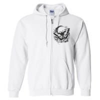 Cute Fairycore Floral Moth Aesthetic Women Graphic Full Zip Hoodie