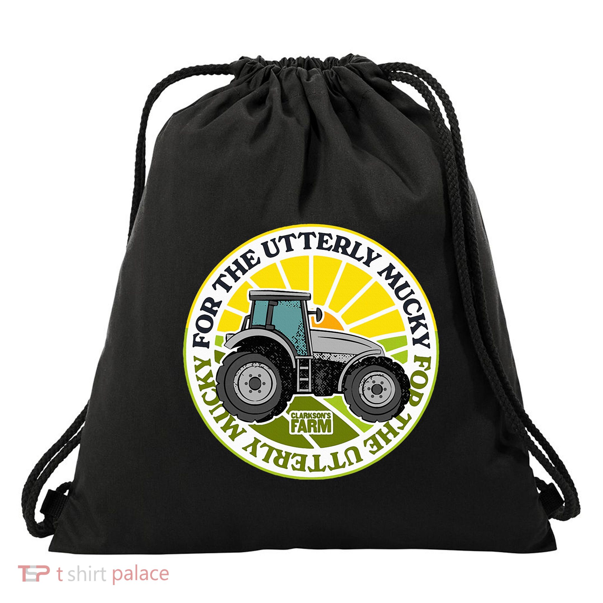 ClarksonS Farm For The Utterly Mucky Drawstring Bag