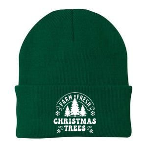 Christmas Farm Fresh Trees Retro Farmer Knit Cap Winter Beanie