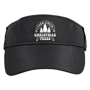 Christmas Farm Fresh Trees Retro Farmer Adult Drive Performance Visor