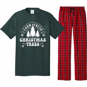 Christmas Farm Fresh Trees Retro Farmer Pajama Set