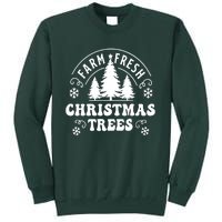 Christmas Farm Fresh Trees Retro Farmer Tall Sweatshirt