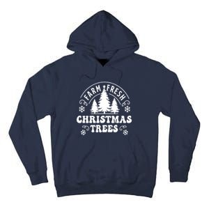 Christmas Farm Fresh Trees Retro Farmer Tall Hoodie