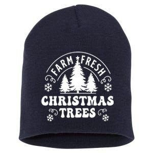 Christmas Farm Fresh Trees Retro Farmer Short Acrylic Beanie