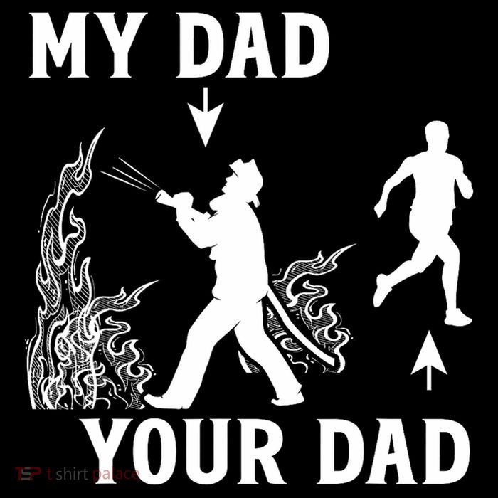 Captain Firefighter Father Funny Fireman Dad My Dad Your Dad Cropped Pullover Crew