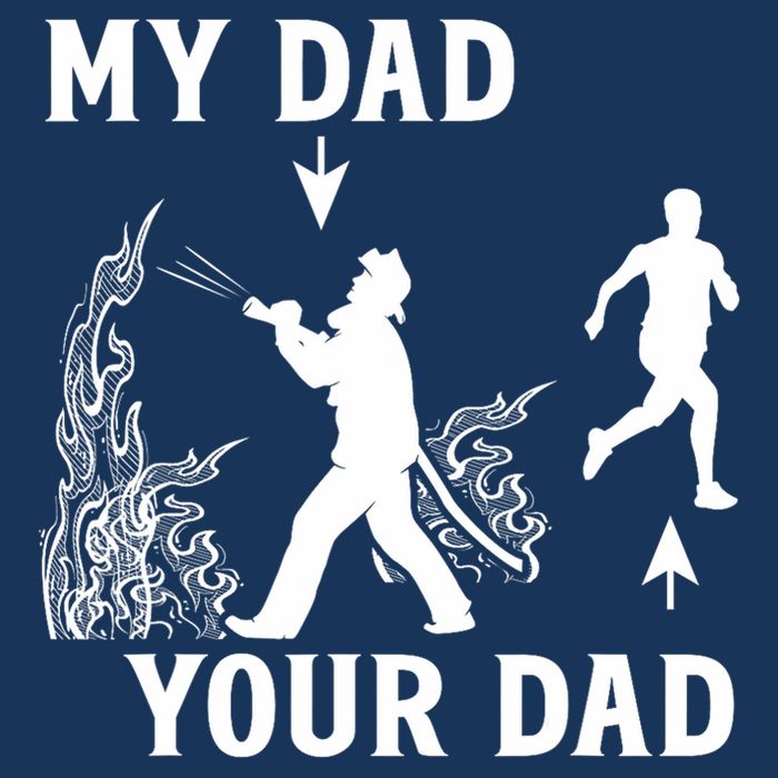 Captain Firefighter Father Funny Fireman Dad My Dad Your Dad 16 in Basic Backpack