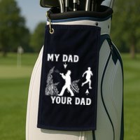 Captain Firefighter Father Funny Fireman Dad My Dad Your Dad Golf Towel