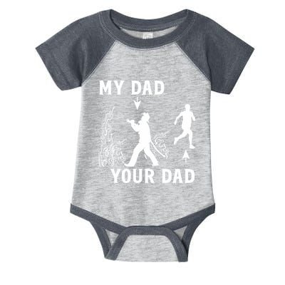 Captain Firefighter Father Funny Fireman Dad My Dad Your Dad Infant Baby Jersey Bodysuit