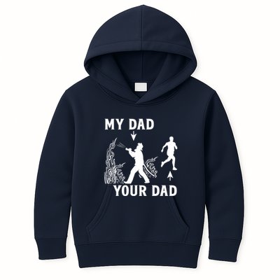 Captain Firefighter Father Funny Fireman Dad My Dad Your Dad Kids Hoodie