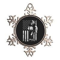 Cool Football For 4th July Football Player Lineman Metallic Star Ornament