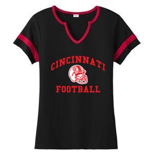 Cincinnati Football Fans Ladies Halftime Notch Neck Tee