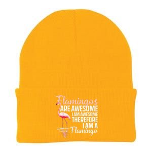 Cool Flamingo For Men Women Pink Flamingos Flock Bird Lovers Knit Cap Winter Beanie