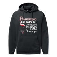 Cool Flamingo For Men Women Pink Flamingos Flock Bird Lovers Performance Fleece Hoodie