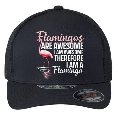 Cool Flamingo For Men Women Pink Flamingos Flock Bird Lovers Flexfit Unipanel Trucker Cap