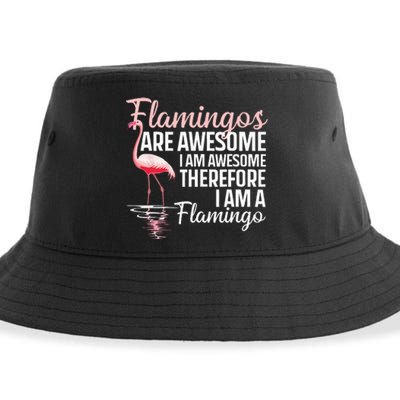 Cool Flamingo For Men Women Pink Flamingos Flock Bird Lovers Sustainable Bucket Hat