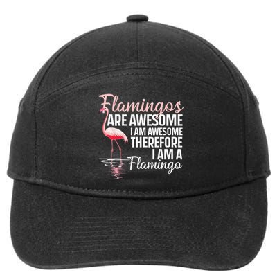 Cool Flamingo For Men Women Pink Flamingos Flock Bird Lovers 7-Panel Snapback Hat