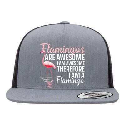 Cool Flamingo For Men Women Pink Flamingos Flock Bird Lovers Flat Bill Trucker Hat